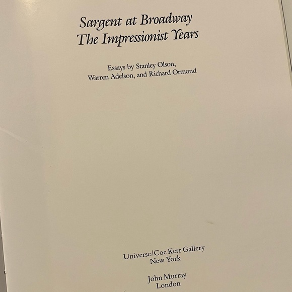 John Singer Sargent Hardback SARGENT AT BROADWAY THE IMPRESSIONIST YEARS - Picture 5 of 16